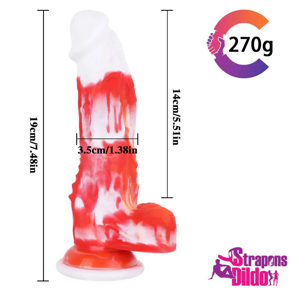 7.48in Realistic Premium Soft Silicone Lesbian Female Strap On Dildo - Strap ons Dildo